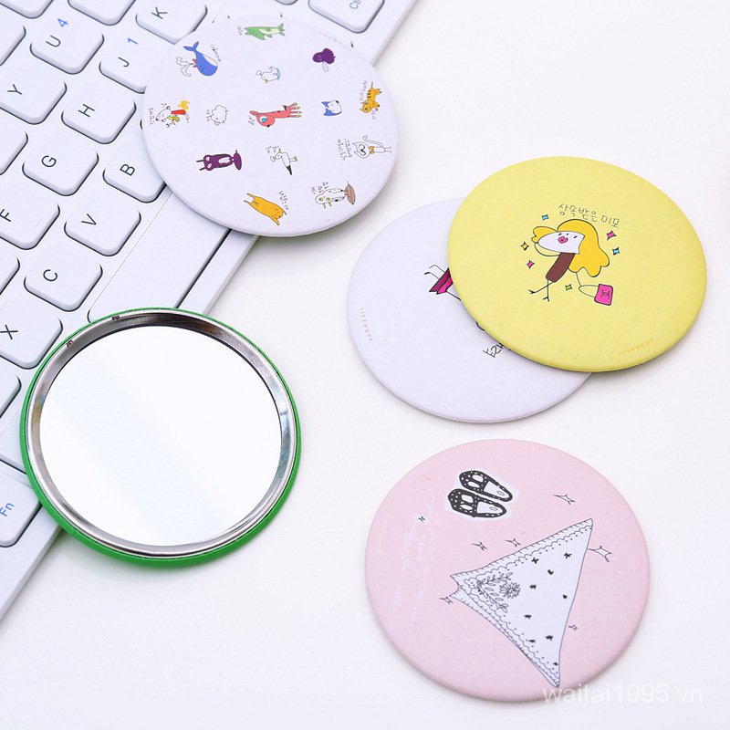 [Hàng mới về] Gương trang điểm mini bỏ túi họa tiết hoạt hình Hàn Quốc 2021