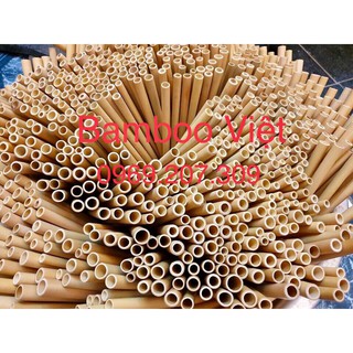 Bó 10 Ống hút tre - Bamboo Straws