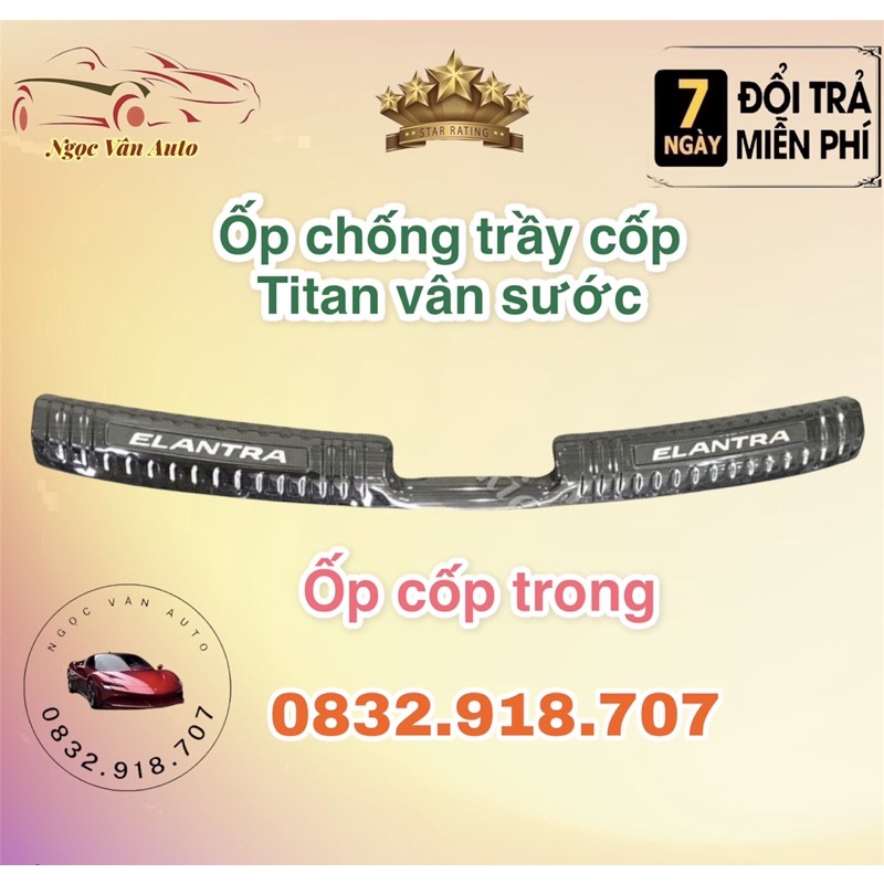 Ốp chống trầy cốp Elantra 2015 - 2021 Titan cao cấp