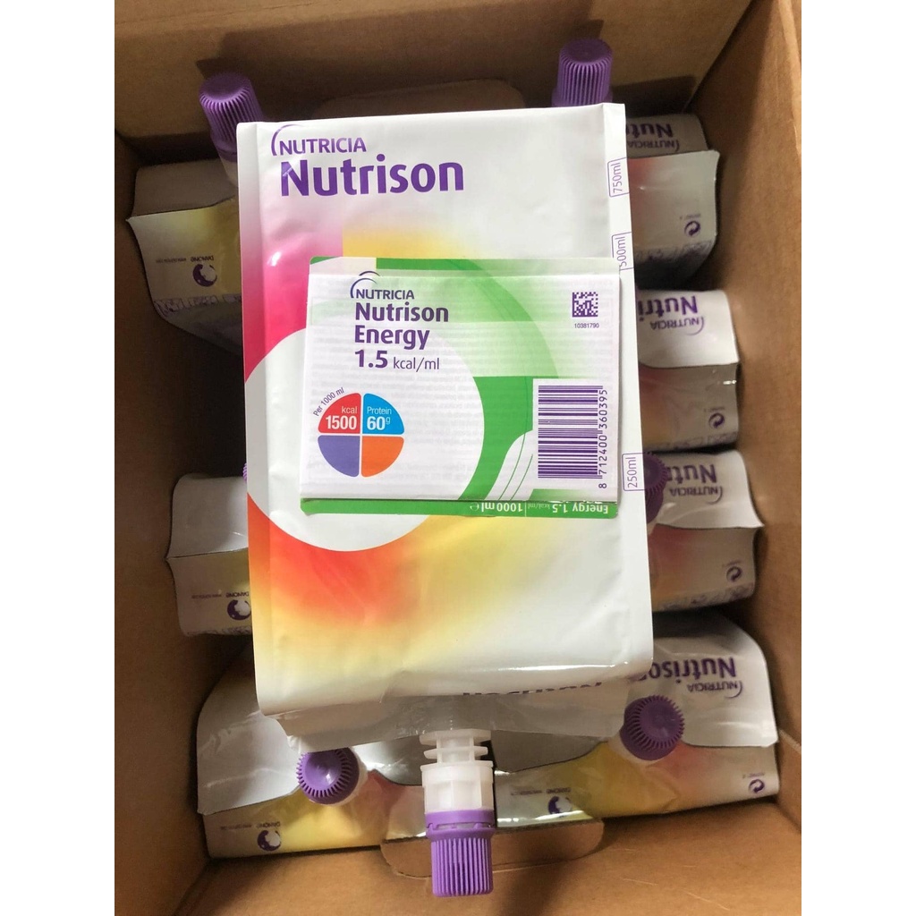 Sữa dinh dưỡng Nutrison Energy túi 1000ml thực phẩm dinh dưỡng y học dành cho người ăn qua ống sone