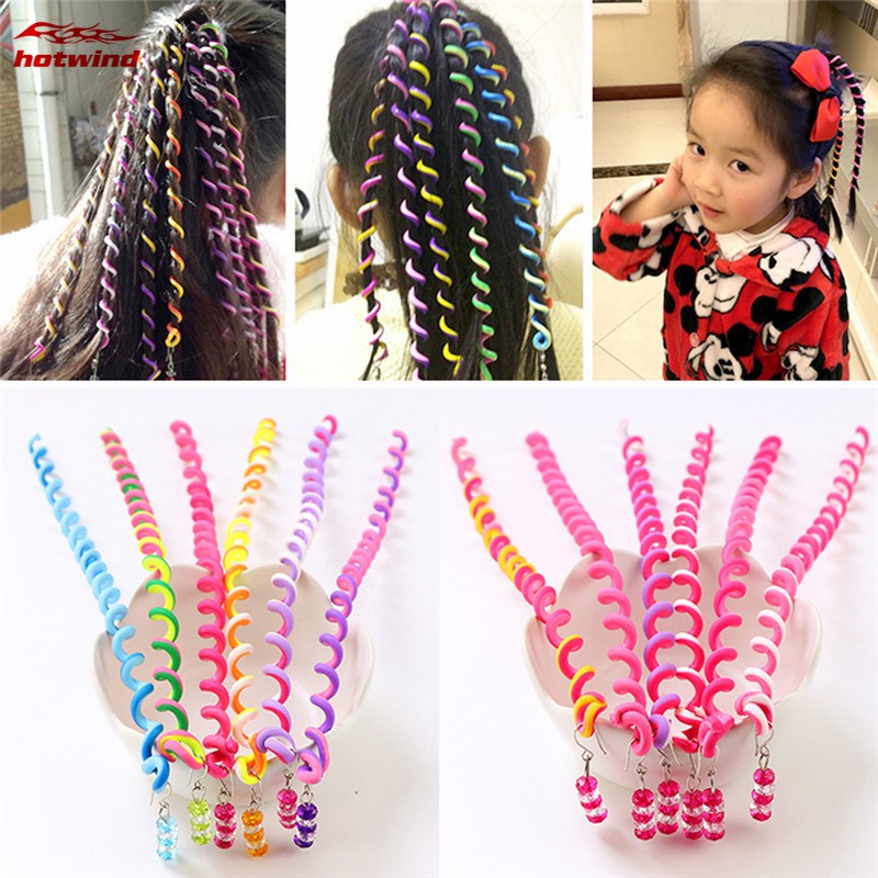 Set 6 phụ kiện bện tóc kiểu cuộn xoăn dành cho bé gái