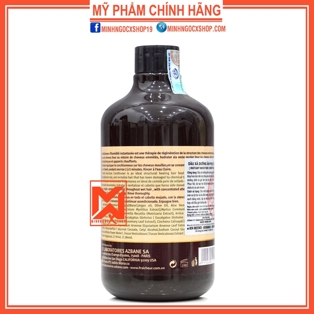 Dầu xả dưỡng ẩm phục hồi FRAICHEUR INSTANT MOISTURE 500ml chính hãng