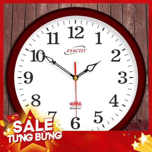 (Chỉ 99k) Đồng Hồ Kim Trôi Cao Cấp Tròn máy treo tường (Nâu Gỗ) U450 - Hàng nhập khẩu