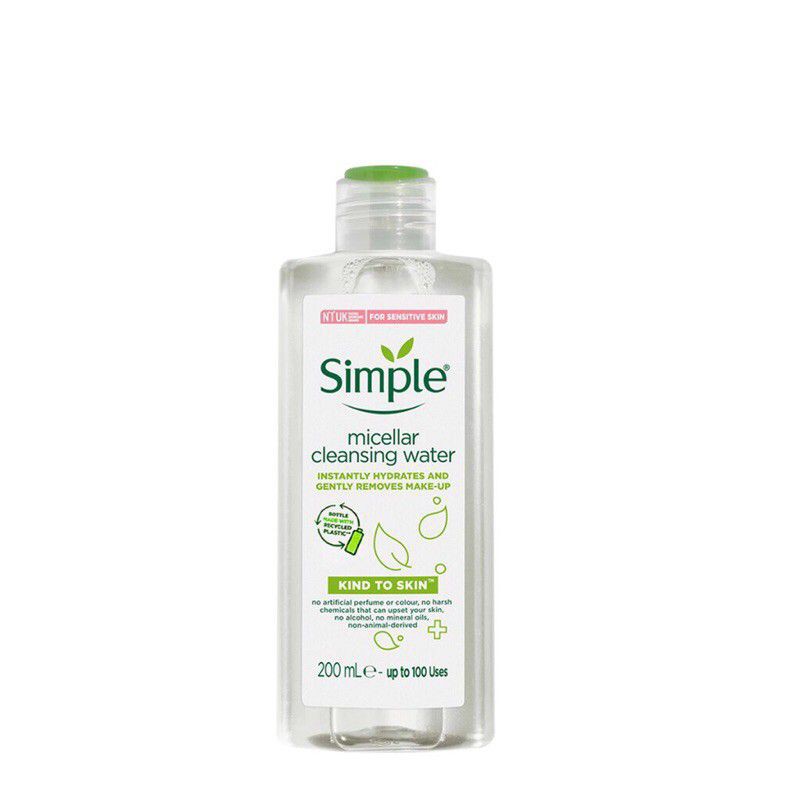 Nước tẩy trang + toner+ sữa rửa mặt simple