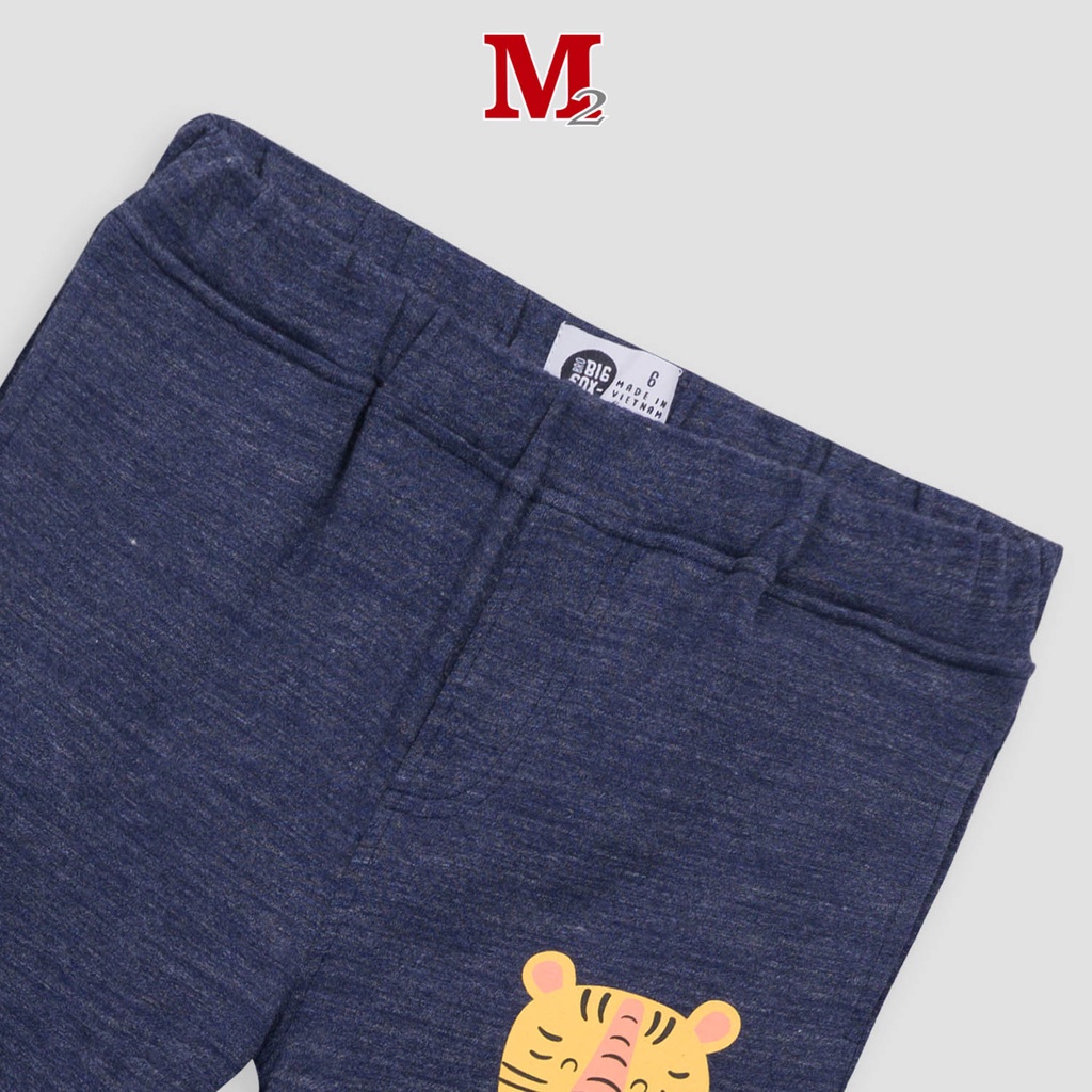 Quần nỉ bé trai màu navy in mặt hổ TIGER LHD1680N Thời trang M2