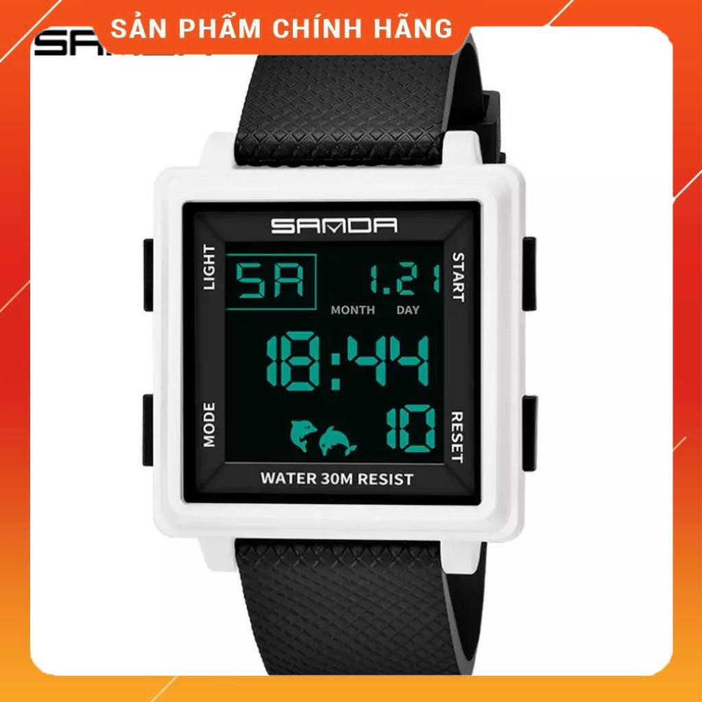 Hàng Cao Cấp -  Đồng hồ chính hãng SANDA 100% đếm thời gian cho nam có dây đeo resin kèm hộp - lỗi 1 đổi 1 | BigBuy360 - bigbuy360.vn