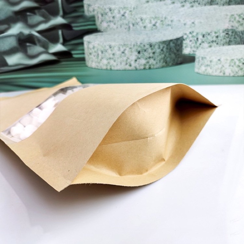 Túi zip giấy kraft nhiều size - set 10 cái