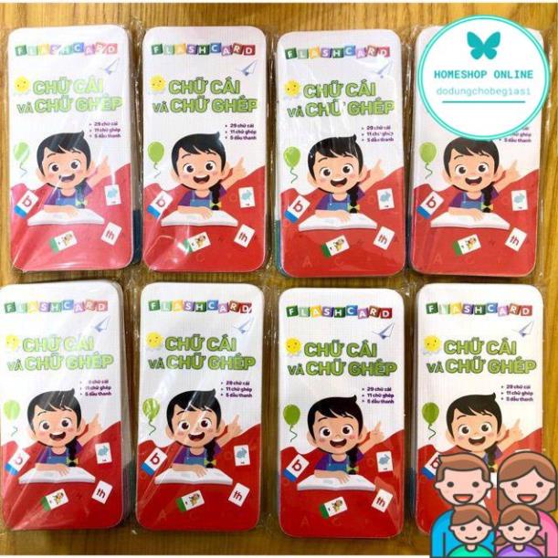 Thẻ Học (Flash Card) - Bộ 42 Thẻ Học Chữ Cái Và Chữ Ghép Cho Bé