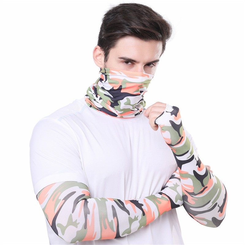 Bộ găng tay + khăn Bandana chống bụi họa tiết rằn ri độc đáo (có bán lẻ)