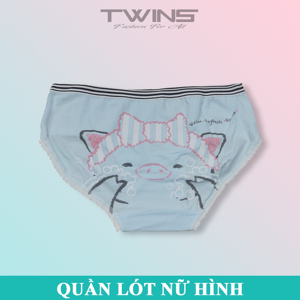 Quần lót nữ cotton cao cấp họa tiết dễ thương mềm mại thoáng mát hút mồ hôi size từ 40-55kg (shop giao màu ngẫu nhiên)