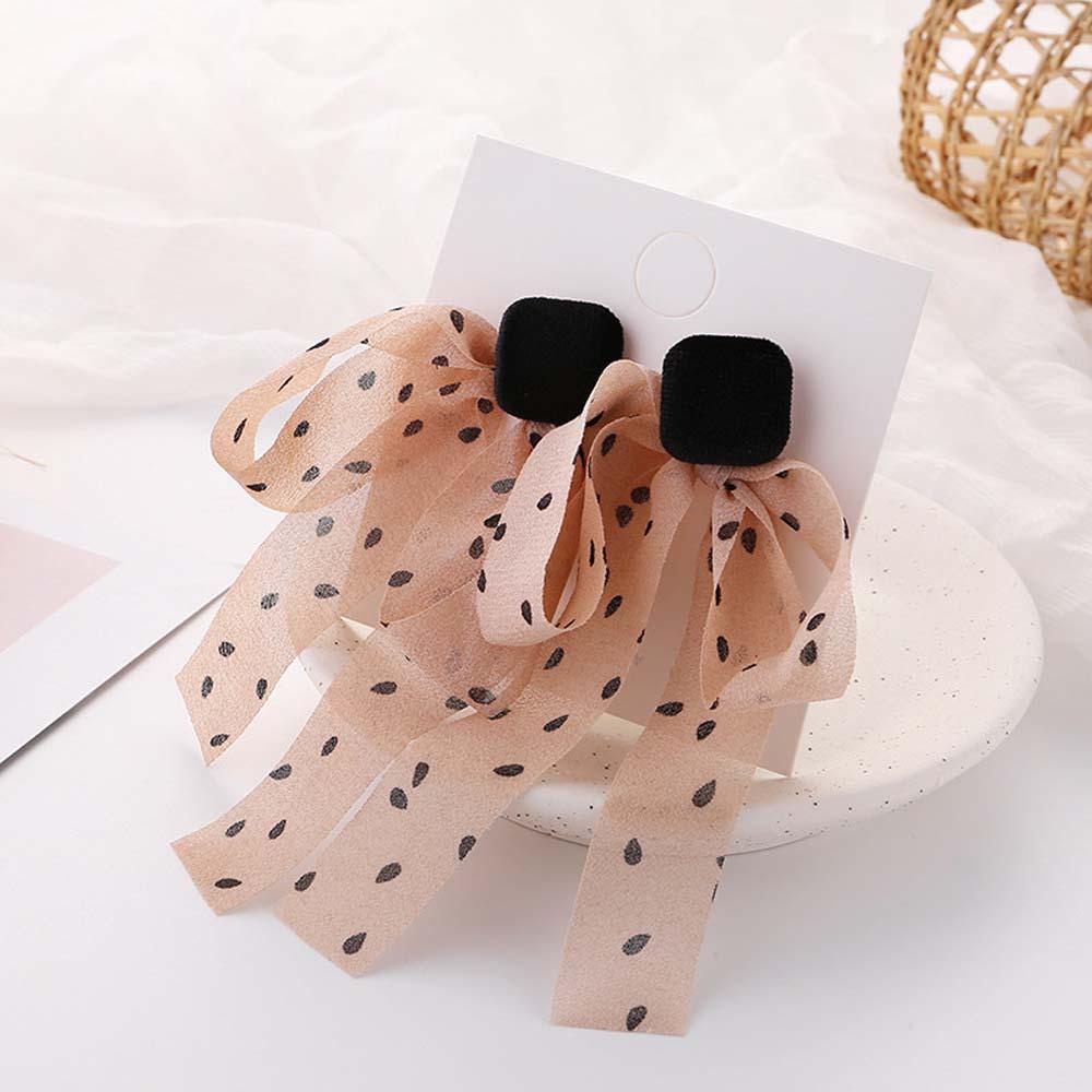 JARRED Bông Tai Nơ Họa Tiết Chấm Bi Thời Trang