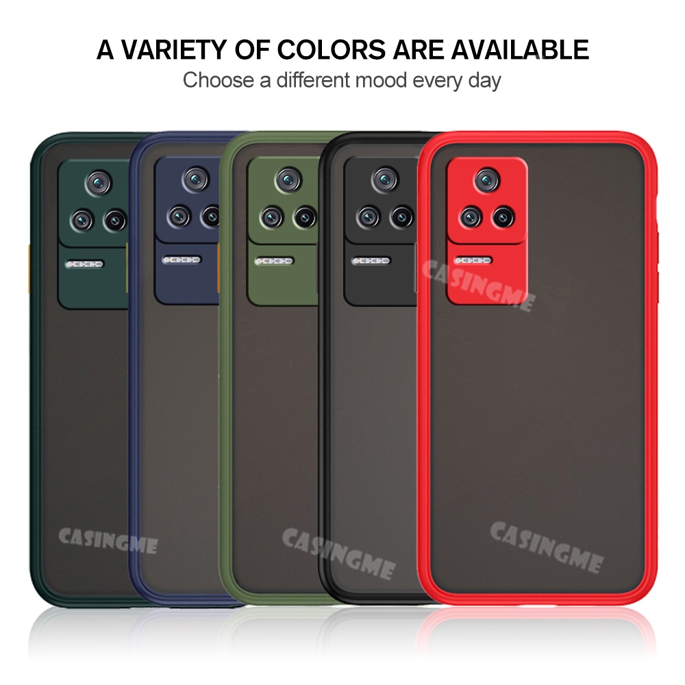 Ốp Điện Thoại PC Cứng Viền TPU Trong Suốt Chống Sốc Cho Xiaomi Poco F4 PocoF4 F3 GT Redmi K40 K40s
