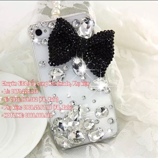 Ốp Lưng Handmade Đính Nơ Đá To