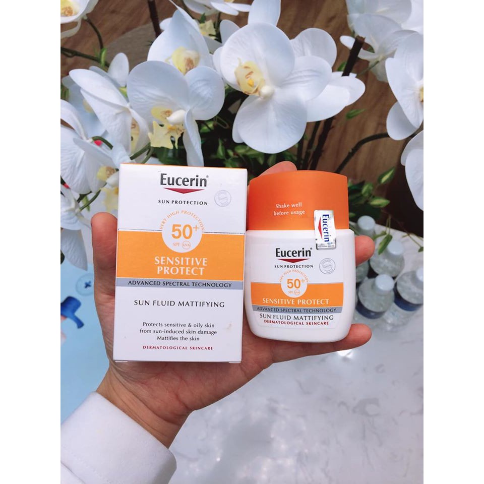 Kem chống nắng Eucerin Sun Fluid Mattifying SPF 50+