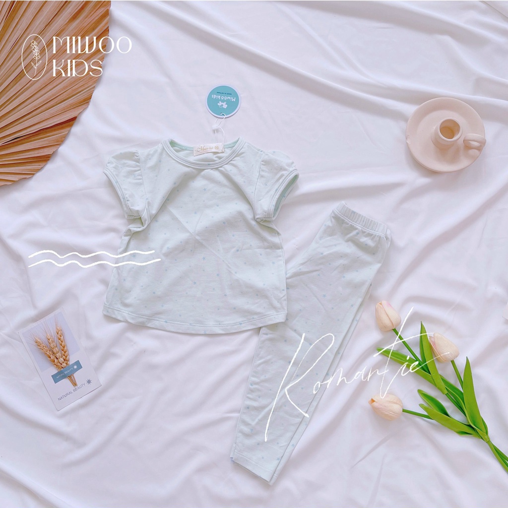 Bộ Cotton Thun Cao Cấp Bé Gái Quần Dài Đáng Yêu Chất Cotton Thun Mềm Mại, Thấm Hút Mồ Hôi Tốt - HM171