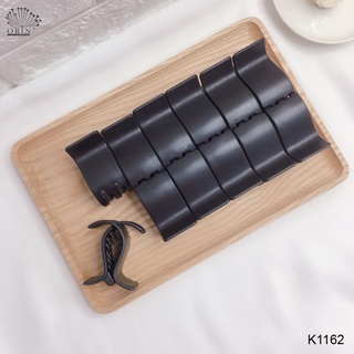 ( Sỉ) Set 12 kẹp càng cua, kẹp tóc 5 răng K1162 ( K1162 đen nhám x 12)