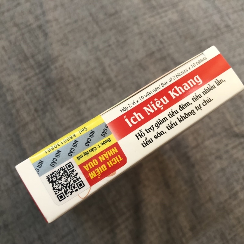 &lt;TÍCH ĐIỂM TẶNG QUÀ&gt; ÍCH NIỆU KHANG - HỖ TRỢ GIẢM TIỂU ĐÊM, TIỂU SÓN, TIỂU NHIỀU LẦN, TIỂU KHÔNG TỰ CHỦ, THẬN YẾU