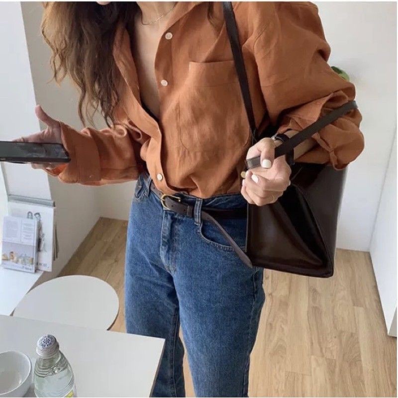 ÁO SƠ MI CAM ĐẤT BASIC