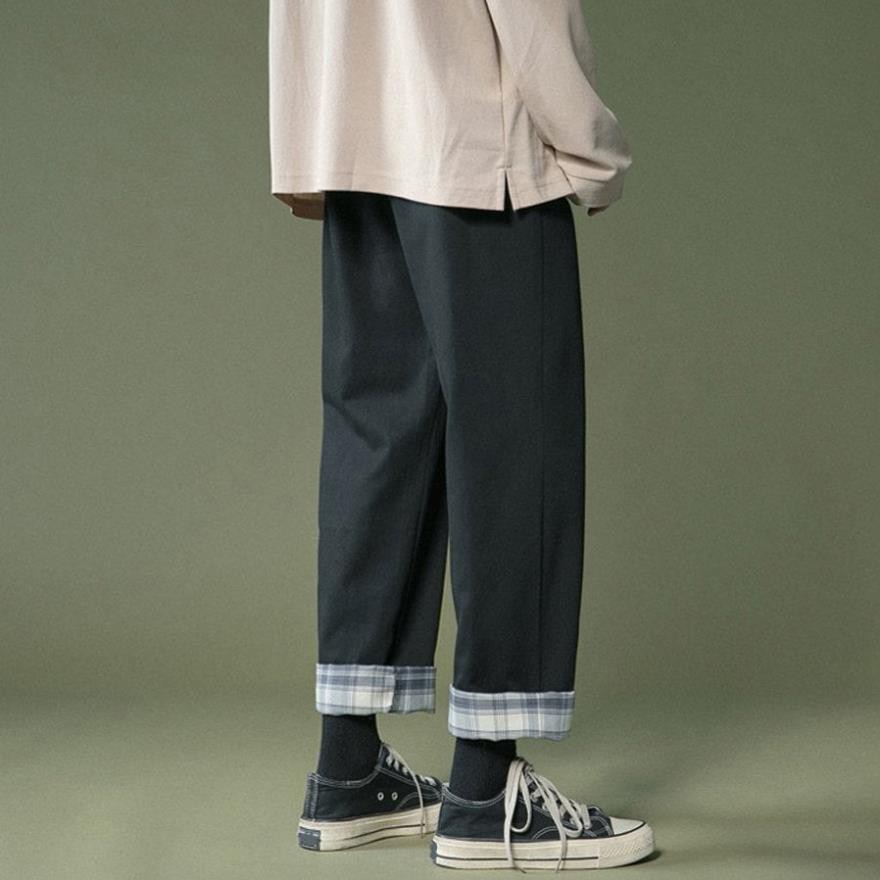 Quần kaki Baggy Nam Nữ KAKI Ống Suông Unisex - Kiểu quần kaki đen và trắng đục hot 2021 ་