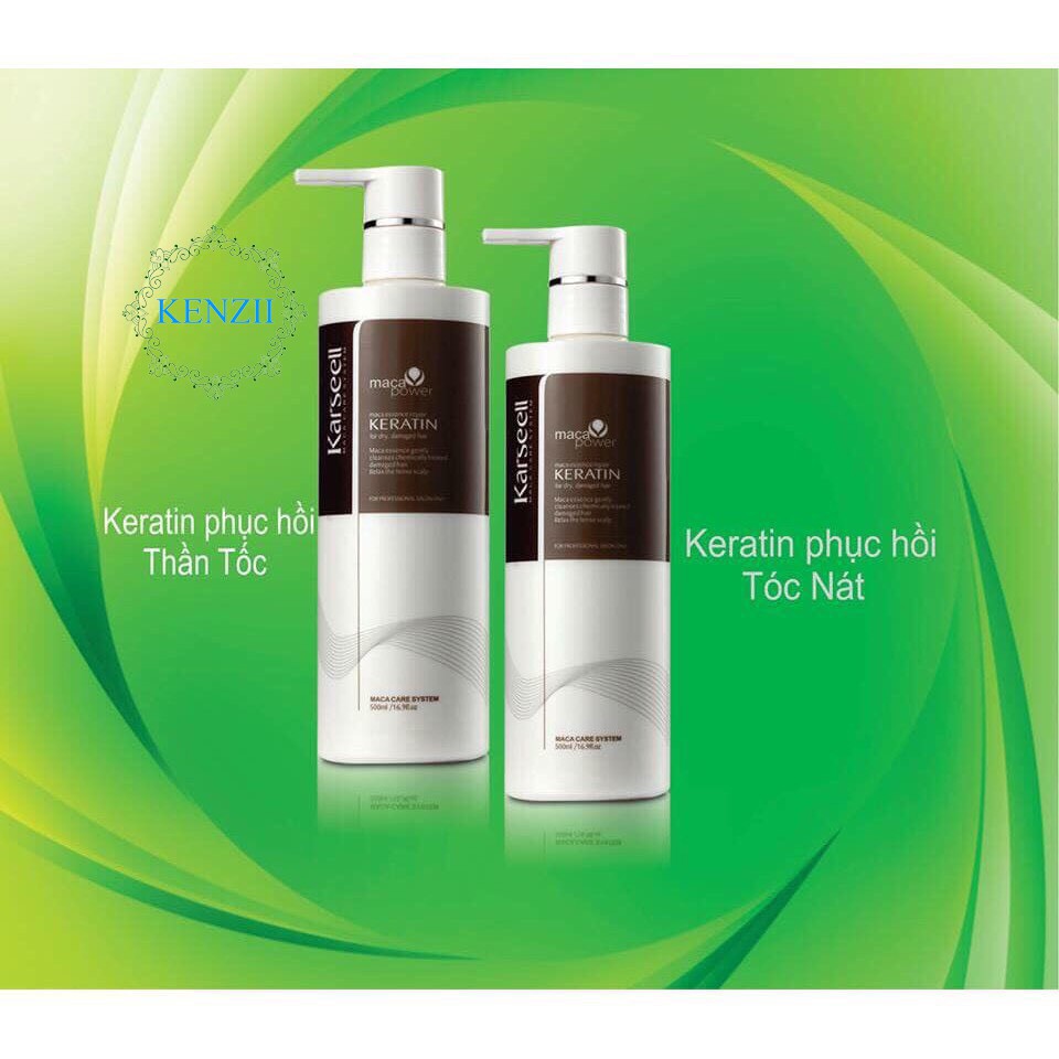 KEM HẤP Ủ TÓC  KERATIN PHỤC HỒI TÓC HƯ TỔN HƯƠNG NƯỚC HOA KARSEELL 500ML - KENZII HAIR