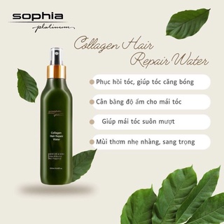 Xịt dưỡng phục hồi sophia collagen hair repair water 250ml
