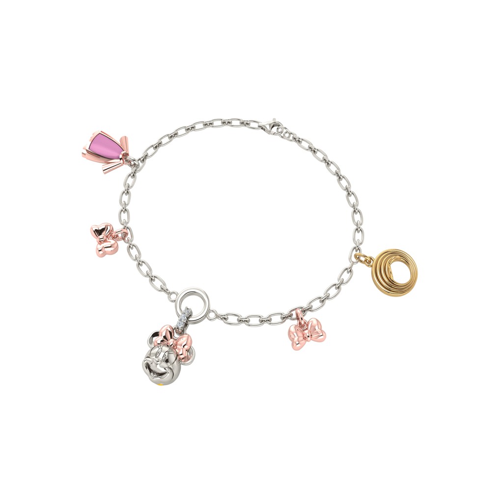 Lắc tay bạc đính đá Disney|PNJ Minnie XM00Z000001