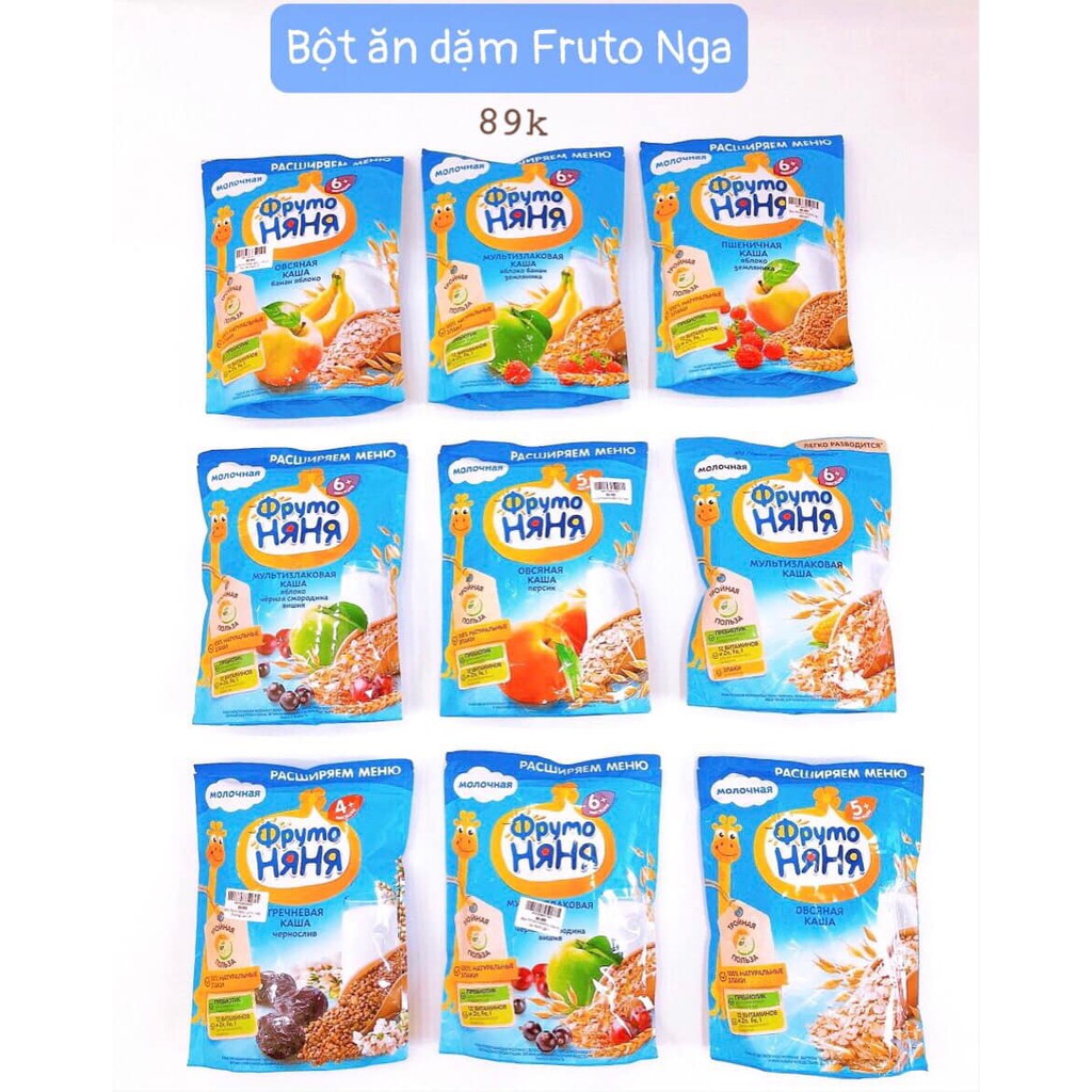Bột ăn dặm Fruto Nga