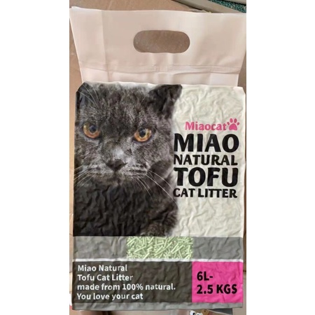 cát đậu phụ đậu nành cho mèo Miao natural cat litter 2.5kg 6L