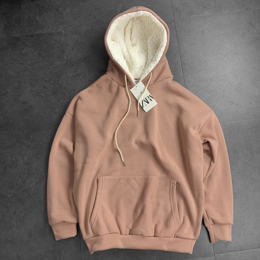 Aó hoodie nam nữ,Hoodie nỉ bông trơn mũ lót lông unisex, zing store