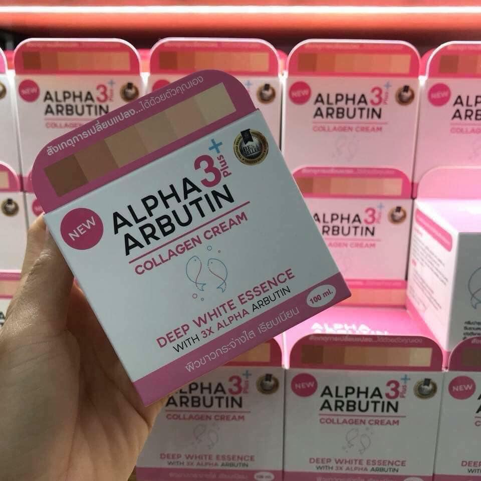 Kem Dưỡng Trắng Da Body Alpha Arbutin Collagen 3+ Plus Thái Lan 100ml