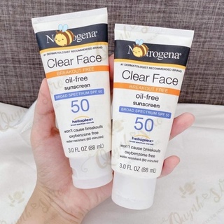 Kem Chống Nắng Neutrogena Clear Face Break Out Free Oil Free Sunscreen Broad Spectrum SPF50 (88ml)