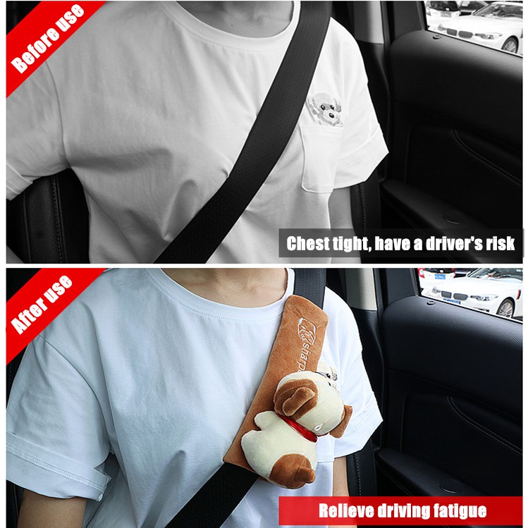 Car Safety Seat Belt Cover Fashion Cartoon Anime Car Seat Belt Encasement Suitable for Adults and Children