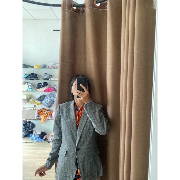 áo vest karo nữ blazer xịn của hãng h&amp;m vnxk