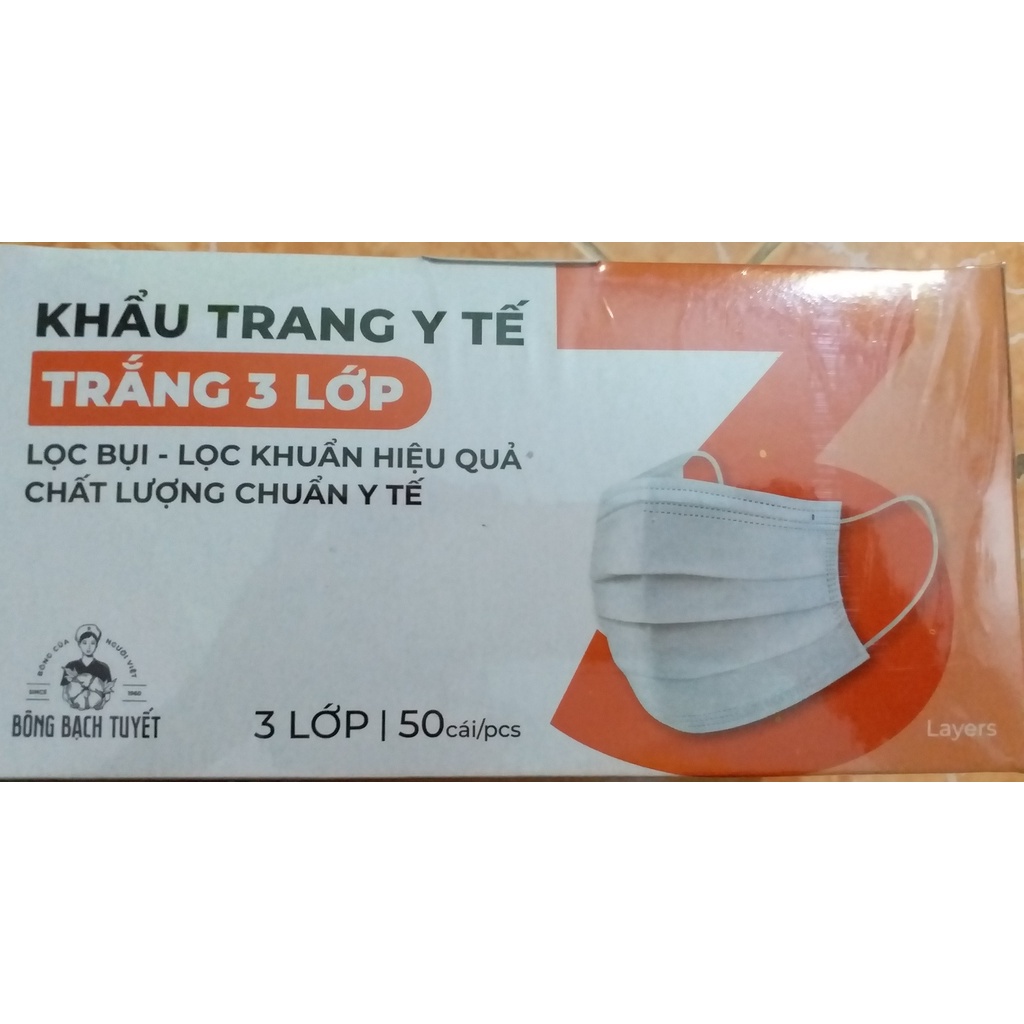 KHẨU TRANG MERIDAY BẠCH TUYẾT 3 LỚP HỘP 50 CÁI | BigBuy360 - bigbuy360.vn