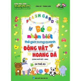FLASH CARD nhận biết ĐỘNG VẬT HOANG DÃ - 24 Thẻ song ngữ