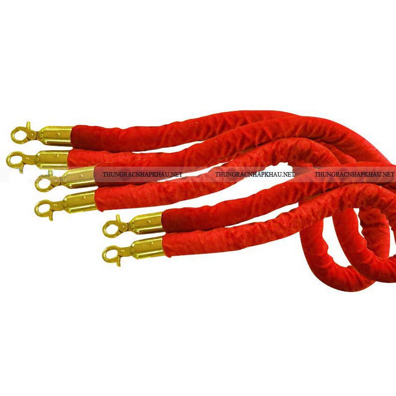 Dây nhung cột chắn inox dây màu xanh, màu đỏ, màu đen