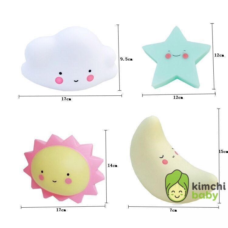 Đèn Ngủ Led Silicon Cao Su Siêu Dễ Thương Cho Bé Yêu CAROBY  DN01