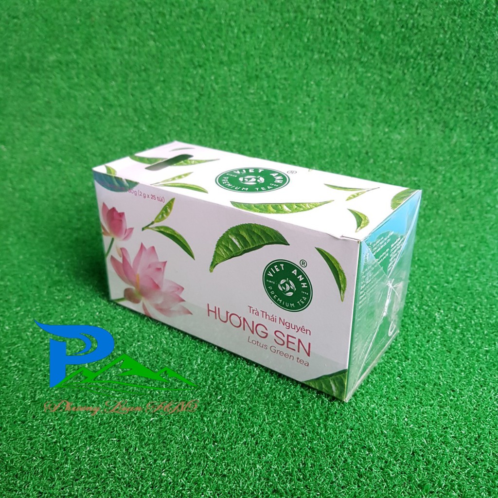 Trà Thái Nguyên hương Sen Việt Anh túi lọc - hộp 25túi x 2g