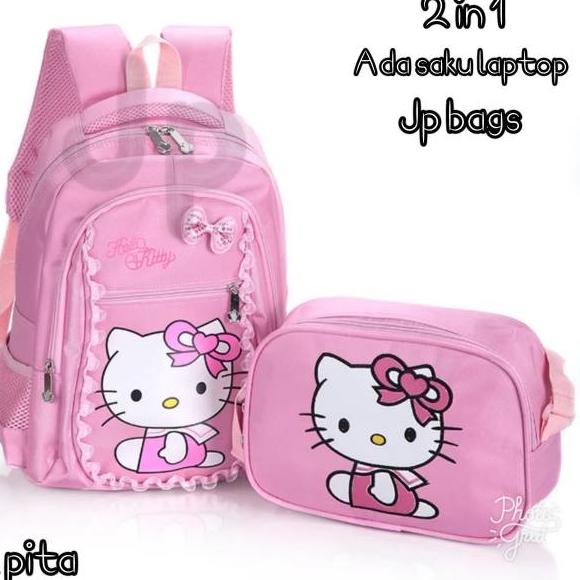 🆕❤ Bộ Ba Lô + Túi Đeo Vai Họa Tiết Hello Kitty Dễ Thương Cho Bé Gái ⭐Phiên Bản Giới Hạn ⭐