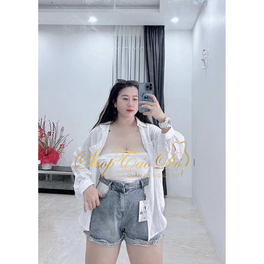 (TÁO ĐỎ BIGSIZE 55-90KG) QUẦN SHORT JEAN RÁCH NỮ, QUẦN BÒ ĐẮP TÚI NỮ CẠP CAO SANG CHẢNH MỌI PHONG CÁCH QS1 🥰🥰🥰