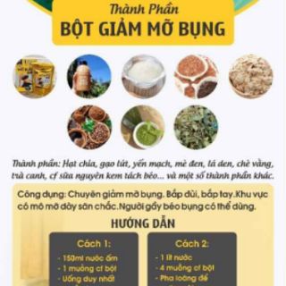 BỘT GIẢM MỠ BỤNG MỊ HƯƠNG SỐ 1 VIỆT NAM