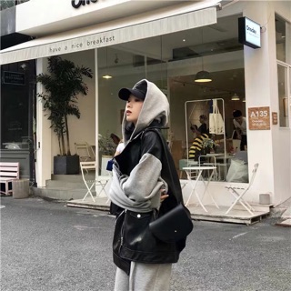 🔥 Áo khoác Jacket da tay nỉ