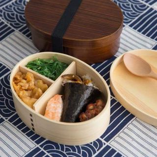 Hộp cơm gỗ bento Nhật Bản
