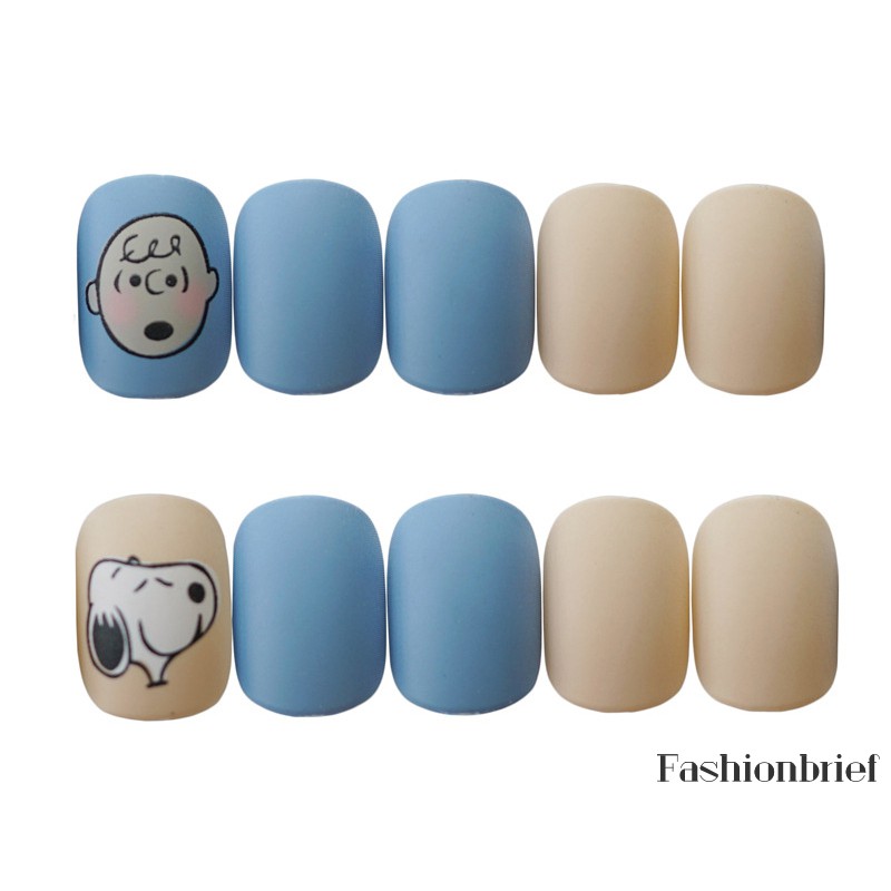 Set 24 Móng Tay Giả Họa Tiết Hoạt Hình Dễ Thương