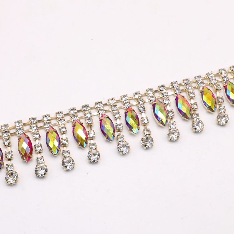 2131782 Dây Xích Đính Đá Tua Rua Dùng Trang Trí Rèm Cửa / Tiệc Cưới