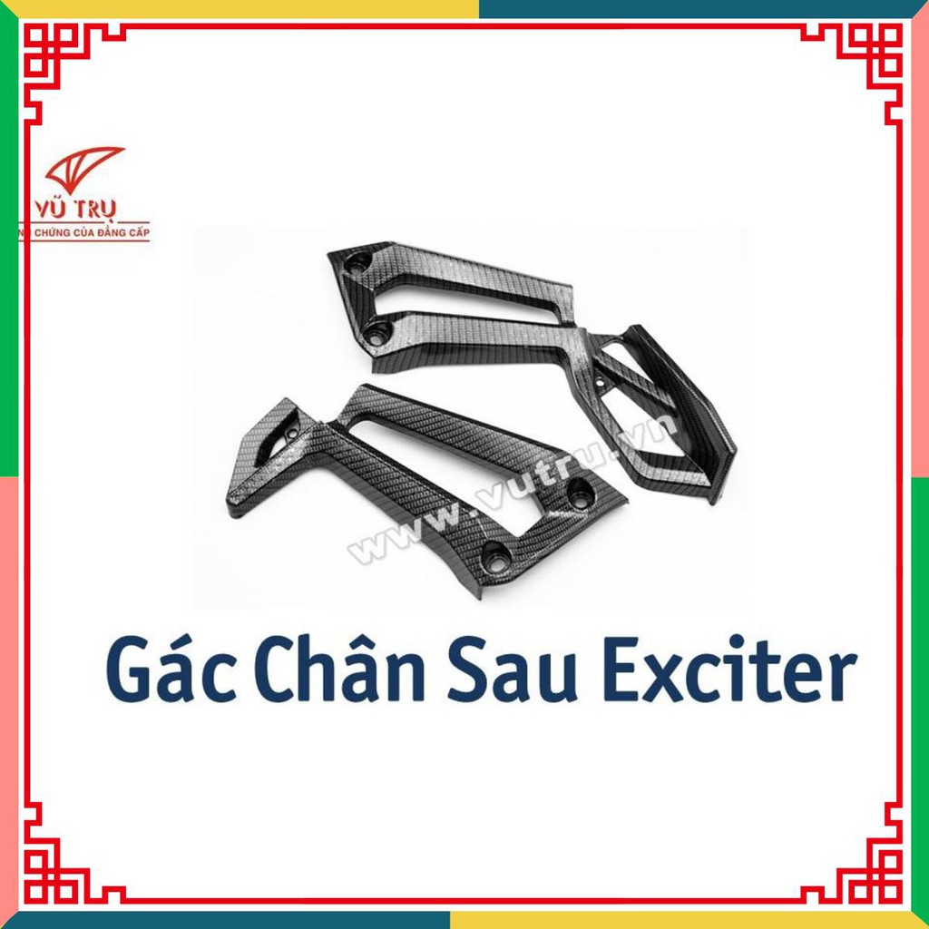Ốp gác chân sau CARBON xe Exciter 150 hàng chuẩn loại 1