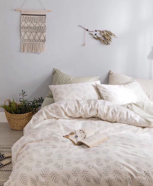 Set Cotton Living 100% Cotton Hàng Nhập Khẩu Cao Cấp 4 Món Vintage | BigBuy360 - bigbuy360.vn