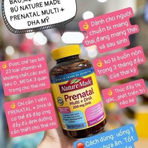 [Bill Mỹ] Viên Uống Vitamin Mẹ Bầu Nature Made Prenatal Multi DHA 150 Viên SeeMe beauty VE-002