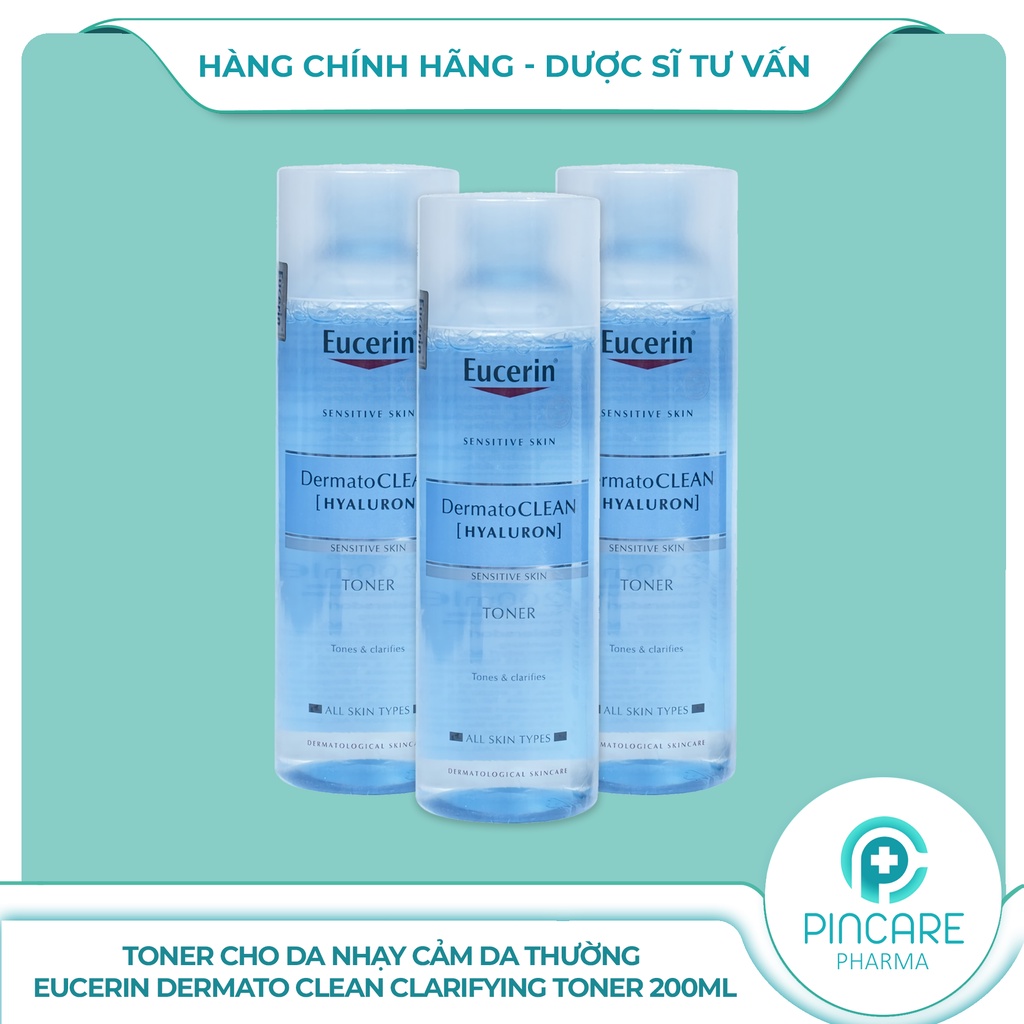 Nước cân bằng Eucerin Dermato Clean Clarifying Toner cho da nhạy cảm, da thường - Hàng chính hãng - Nhà thuốc PinCare