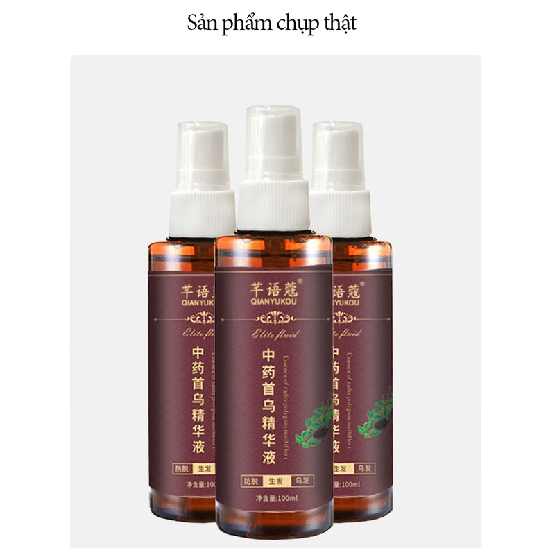 Tinh chất hà thủ ô thảo dược 100ml dầu gội đầu tinh chất thảo dược tóc trắng chuyển đen chống rụng tóc